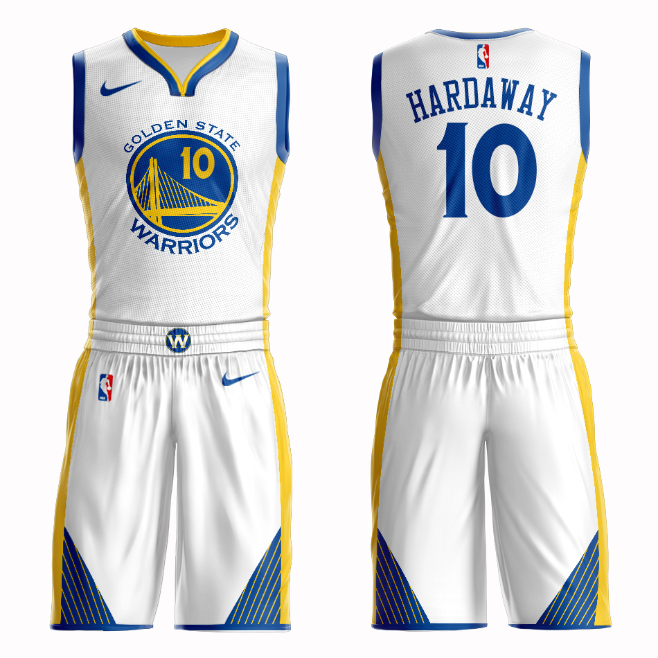 Men 2019 NBA Nike Golden State Warriors #10 Hardaway white Customized jersey